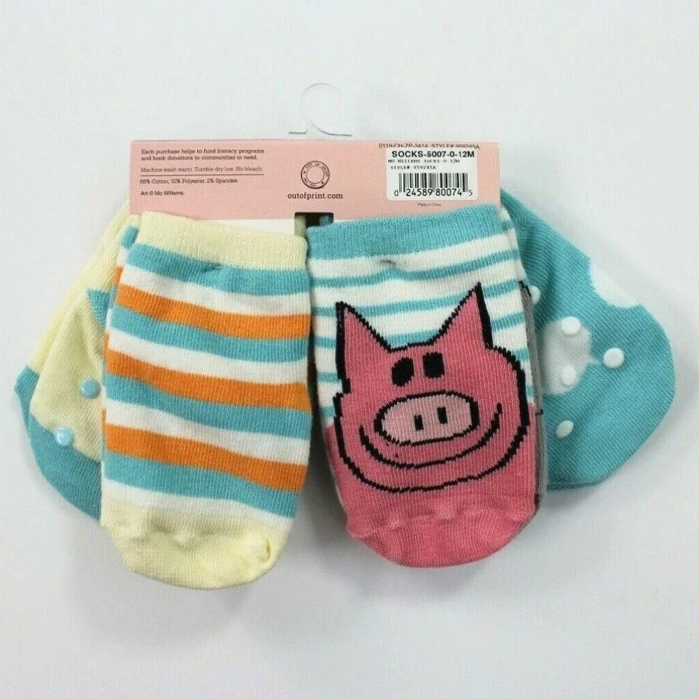 Mo Willems Children's Socks Size 0-12M 4 Pairs